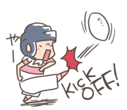 rugby boy's sticker #8349423
