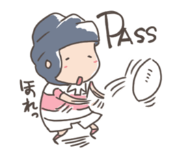 rugby boy's sticker #8349428