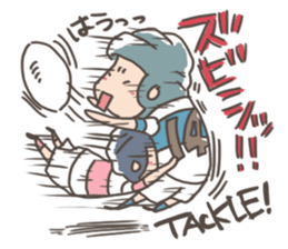 rugby boy's sticker #8349430