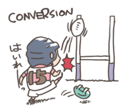 rugby boy's sticker #8349450