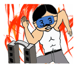 eye mask employee sticker #8349925