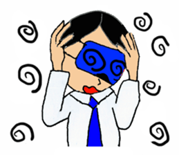 eye mask employee sticker #8349927