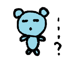 Blue bear!? sticker #8351155