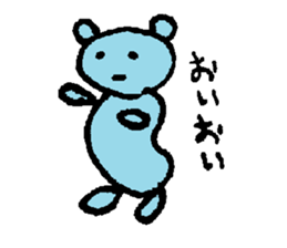 Blue bear!? sticker #8351164