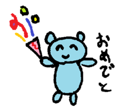 Blue bear!? sticker #8351169