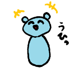 Blue bear!? sticker #8351175