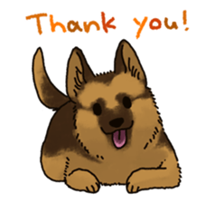 The German shepherd dog!! sticker #8352941