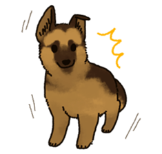 The German shepherd dog!! sticker #8352955