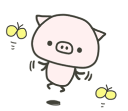 cute pig TONTON 2 winter sticker #8353700