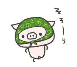 cute pig TONTON 2 winter sticker #8353703