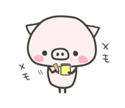 cute pig TONTON 2 winter sticker #8353708