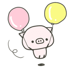 cute pig TONTON 2 winter sticker #8353712