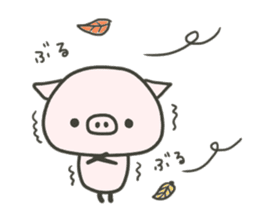 cute pig TONTON 2 winter sticker #8353720