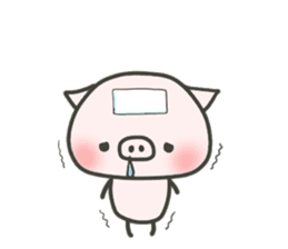 cute pig TONTON 2 winter sticker #8353721