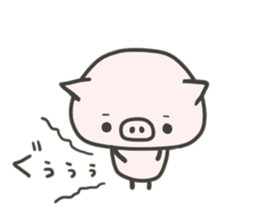 cute pig TONTON 2 winter sticker #8353724