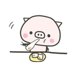 cute pig TONTON 2 winter sticker #8353726