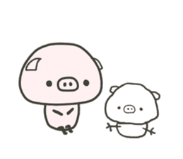 cute pig TONTON 2 winter sticker #8353729