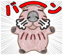 Soft and fluffy capybara sticker #8353826