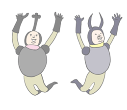 Kawaii beetle and Stag beetle sticker #8354020