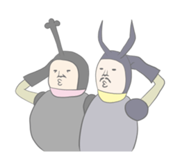 Kawaii beetle and Stag beetle sticker #8354028