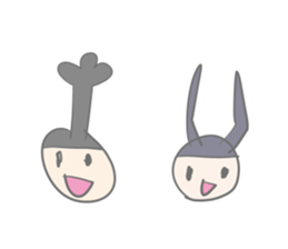 Kawaii beetle and Stag beetle sticker #8354044