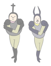 Kawaii beetle and Stag beetle sticker #8354050