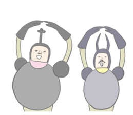 Kawaii beetle and Stag beetle sticker #8354056