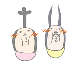 Kawaii beetle and Stag beetle sticker #8354058