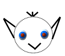 Transparent body of the big eyes monster sticker #8354666