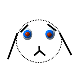 Transparent body of the big eyes monster sticker #8354667