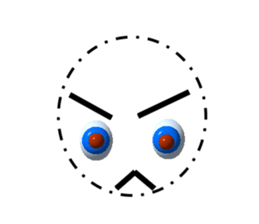 Transparent body of the big eyes monster sticker #8354669