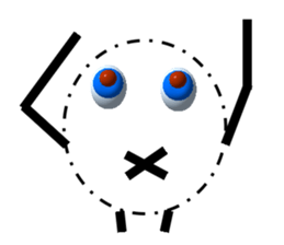 Transparent body of the big eyes monster sticker #8354674