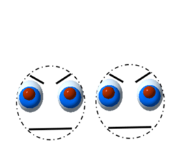 Transparent body of the big eyes monster sticker #8354682