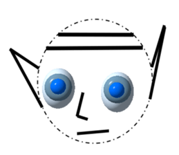 Transparent body of the big eyes monster sticker #8354689