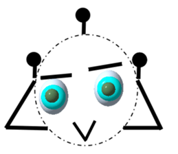 Transparent body of the big eyes monster sticker #8354693