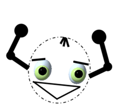 Transparent body of the big eyes monster sticker #8354696