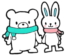 Romantic Bear & Rabbit sticker #8355700