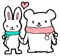 Romantic Bear & Rabbit sticker #8355738