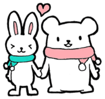 Romantic Bear & Rabbit sticker #8355738