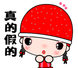 I love redhat lady sticker #8357877