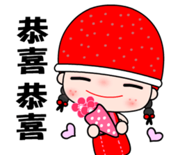 I love redhat lady sticker #8357887