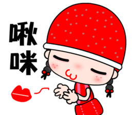 I love redhat lady sticker #8357893