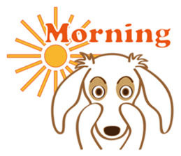 Sticker of white dog Rin sticker #8359660