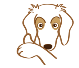 Sticker of white dog Rin sticker #8359665