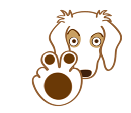 Sticker of white dog Rin sticker #8359667