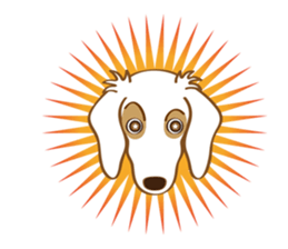 Sticker of white dog Rin sticker #8359668