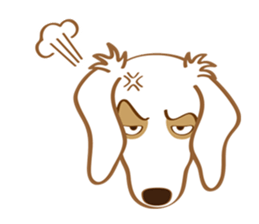 Sticker of white dog Rin sticker #8359670