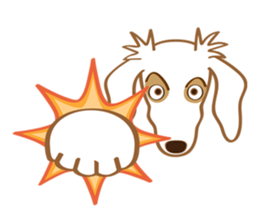 Sticker of white dog Rin sticker #8359671