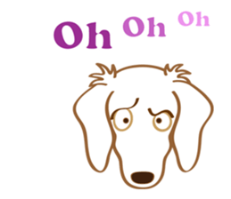 Sticker of white dog Rin sticker #8359672