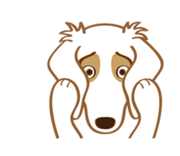 Sticker of white dog Rin sticker #8359673